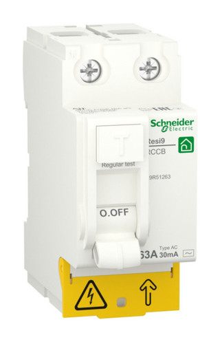 УЗО Schneider Electric Resi9 2P 63А, 30 мА ( AC ), R9R51263