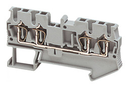 Клеммник пружинный проходной Linergy TR 2,5 мм², серый, NSYTRR24